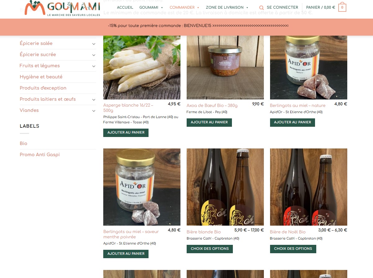 les produits locaux de goumami marine lecorre
