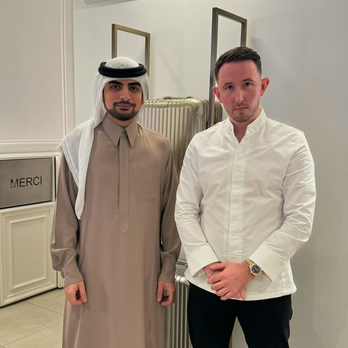 Vincent le Moal avec le Cheikh Mana Al Maktoum