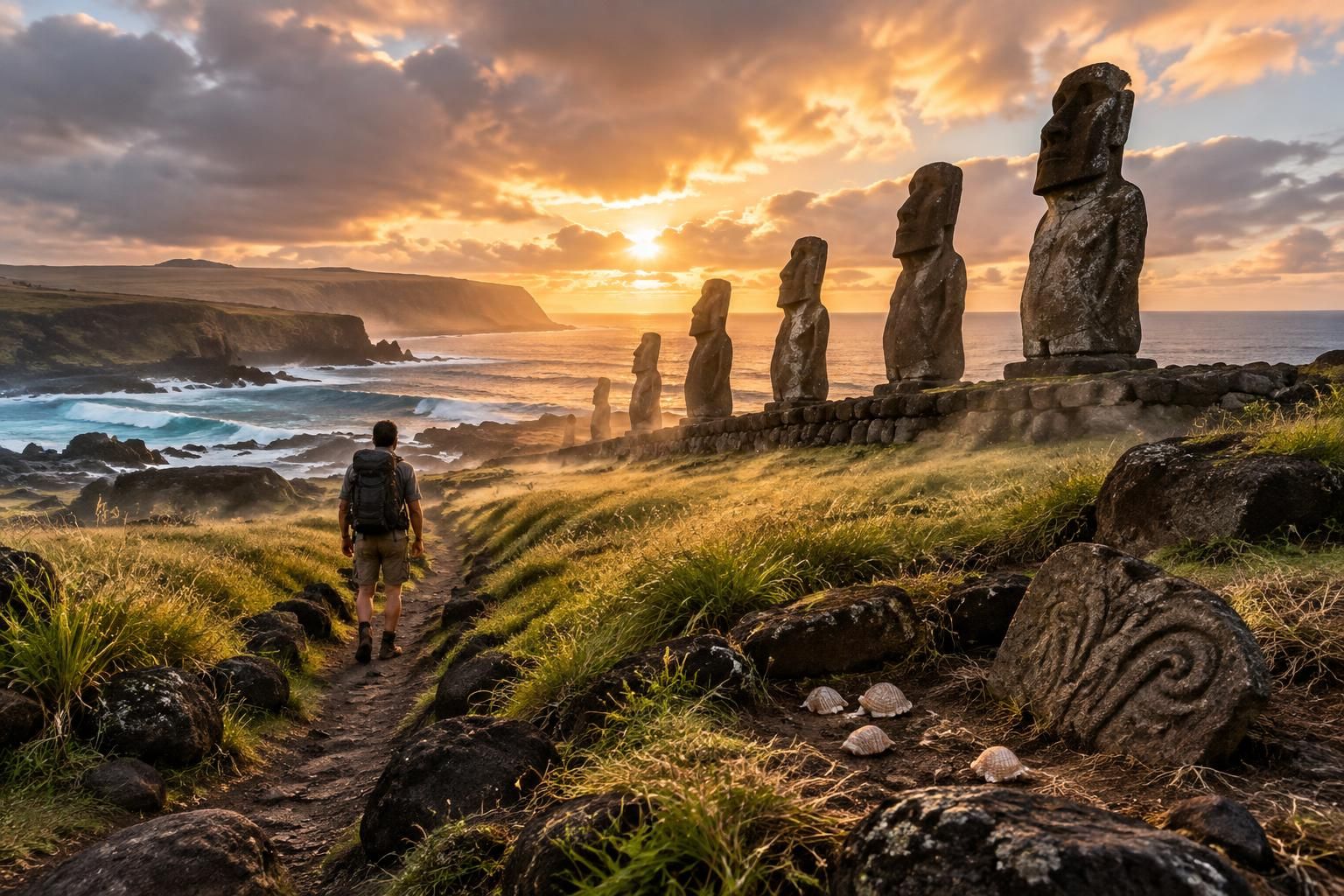 partez à la découverte de l’île de pâques, entre mystérieux moaïs, trésors archéologiques et légendes fascinantes au cœur du pacifique.