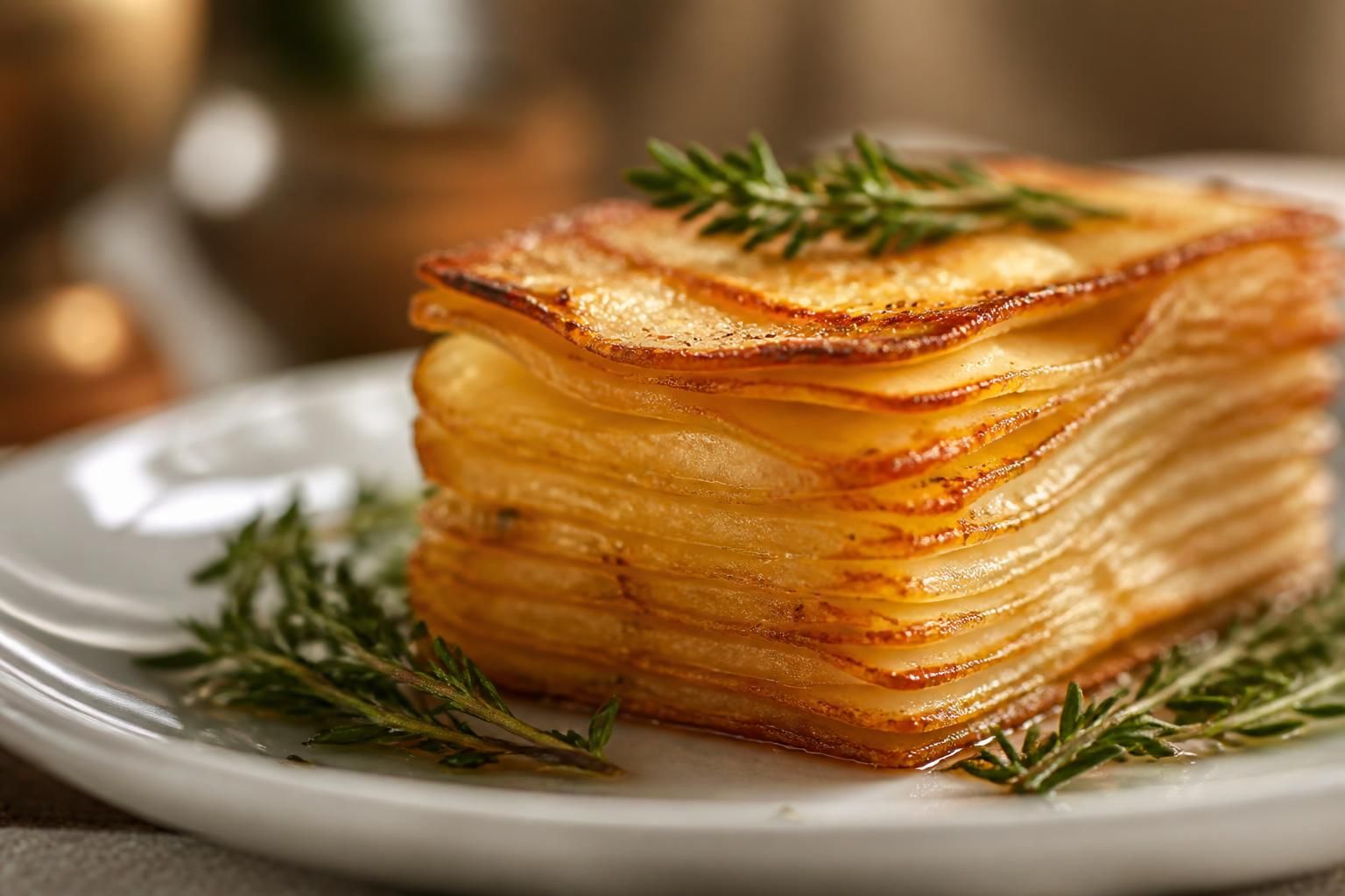 découvrez notre recette gourmande de mille-feuille aux pommes de terre savoureuses, un délice croustillant qui ravira vos papilles à chaque bouchée.