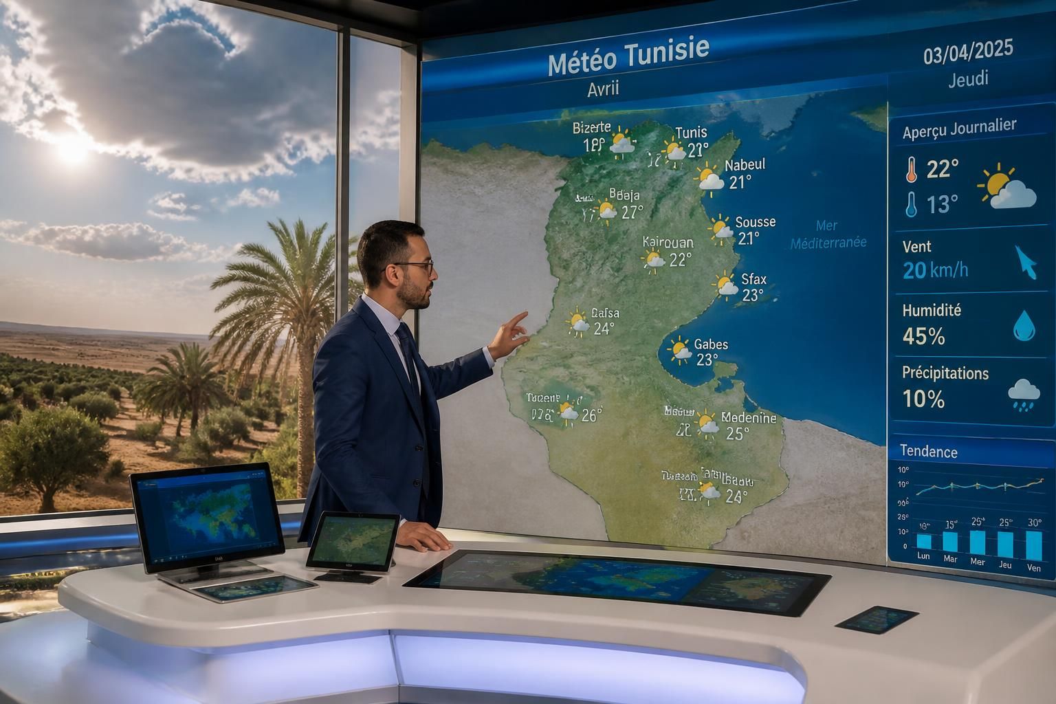 découvrez les prévisions météo pour le mois d'avril en tunisie et préparez-vous aux conditions climatiques saisonnières à venir.