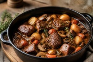 Ragoût savoureux de sanglier mijoté à la perfection