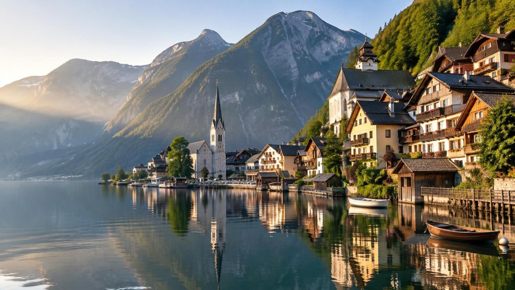 découvrez hallstatt, village autrichien au charme unique, niché entre montagnes et lac. explorez ses ruelles pittoresques et ses paysages enchanteurs.