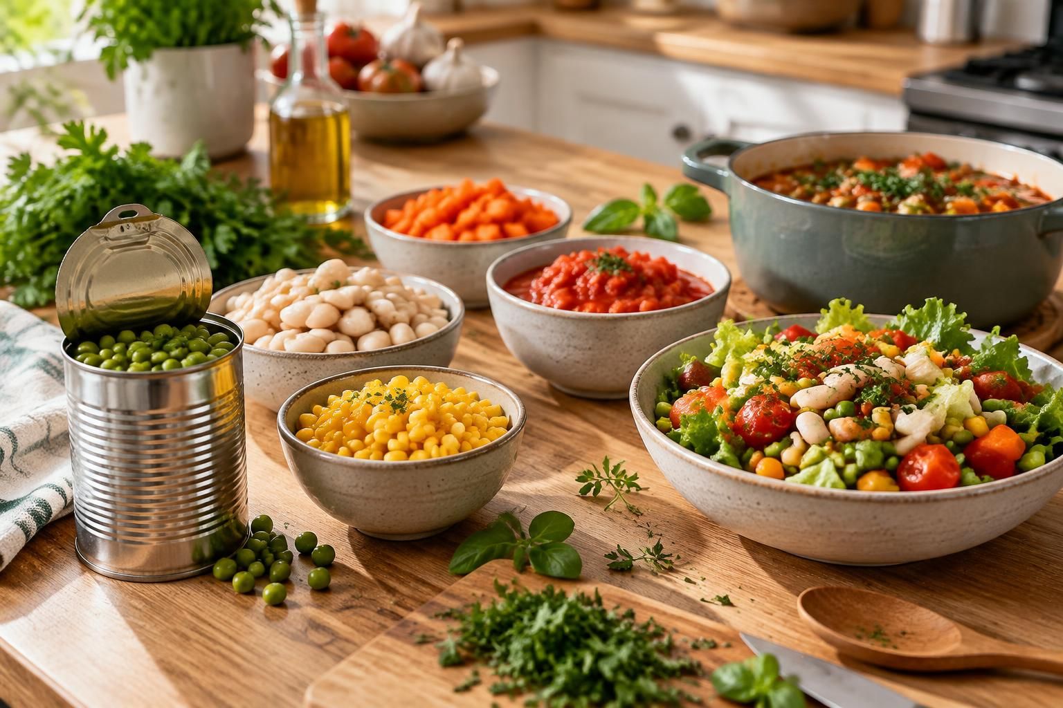 pratiques, savoureux et faciles à cuisiner, les légumes en conserve simplifient vos repas au quotidien tout en apportant variété et gourmandise.