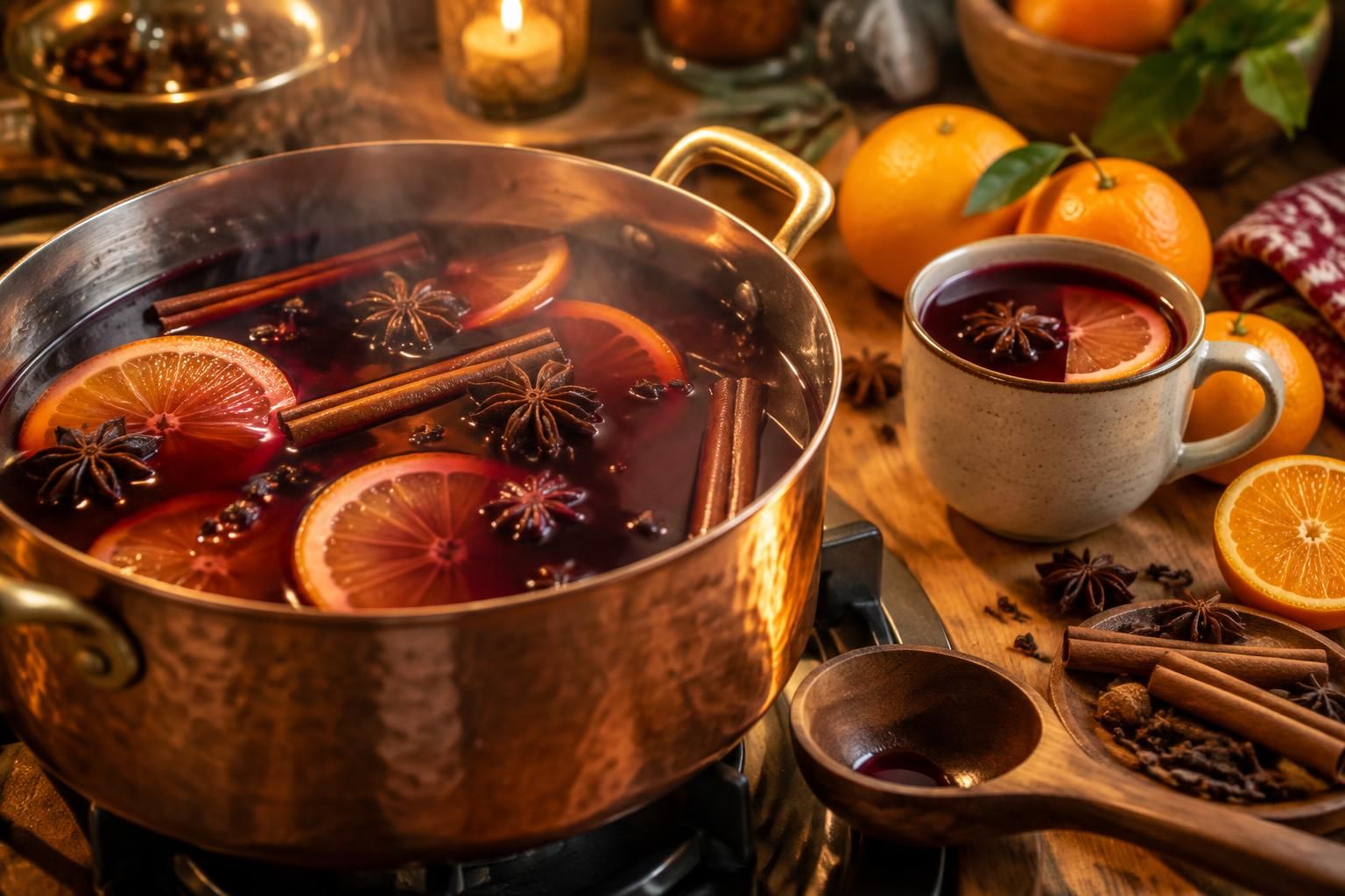 découvrez une recette facile de vin chaud maison, parfumée aux épices et aux agrumes, idéale pour réchauffer vos soirées d’hiver.